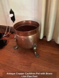 Antique-Copper-Cauldron-Pot-with-Brass-Lion-Paw-Feet