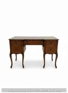 Antique-Vanity-Desk-with-Mirror-and-Lamp-1