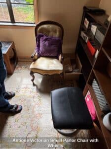 Antique-Victorian-Small-Parlor-Chair-with-Wheels