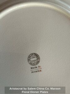 Aristocrat-by-Salem-China-Co.-Maroon-Floral-Dinner-Plates