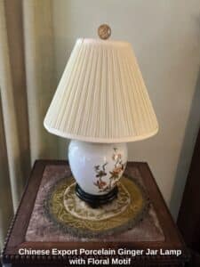 Chinese-Export-Porcelain-Ginger-Jar-Lamp-with-Floral-Motif