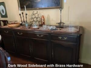 Dark-Wood-Sideboard-with-Brass-Hardware