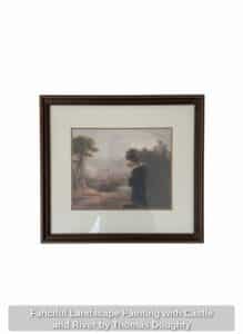 Fanciful-Landscape-Painting-with-Castle-and-River-by-Thomas-Doughty