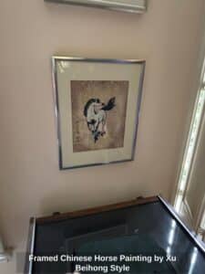 Framed-Chinese-Horse-Painting-by-Xu-Beihong-Style