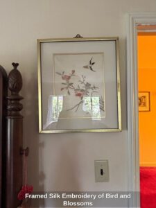 Framed-Silk-Embroidery-of-Bird-and-Blossoms