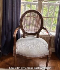 Louis-XVI-Style-Cane-Back-Armchair
