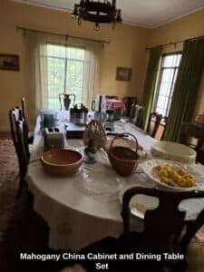 Mahogany-China-Cabinet-and-Dining-Table-Set