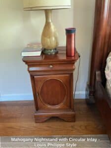 Mahogany-Nightstand-with-Circular-Inlay-Louis-Philippe-Style