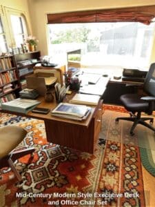 Mid-Century-Modern-Style-Executive-Desk-and-Office-Chair-Set-1