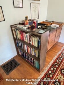 Mid-Century-Modern-Walnut-Bookcase-and-Sideboard