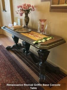 Renaissance-Revival-Griffin-Base-Console-Table