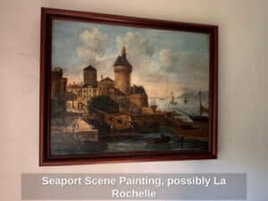 Seaport-Scene-Painting-possibly-La-Rochelle