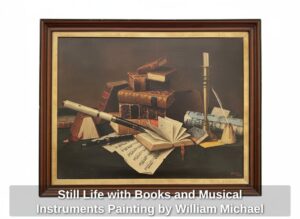 Still-Life-with-Books-and-Musical-Instruments-Painting-by-William-Michael-Harnett-after-1