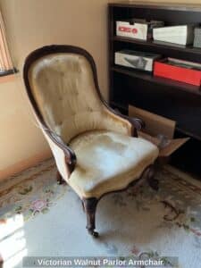 Victorian-Walnut-Parlor-Armchair