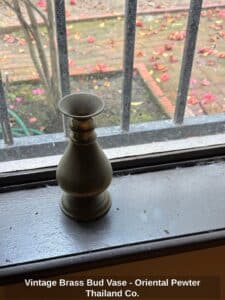 Vintage-Brass-Bud-Vase-Oriental-Pewter-Thailand-Co-1