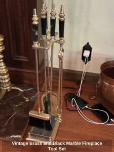 Vintage-Brass-and-Black-Marble-Fireplace-Tool-Set