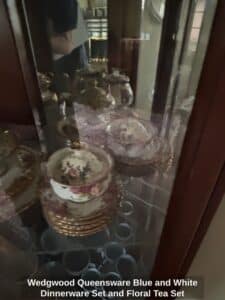 Wedgwood-Queensware-Blue-and-White-Dinnerware-Set-and-Floral-Tea-Set