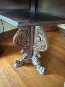 Antique-Carved-Walnut-Pedestal-Table-third-image