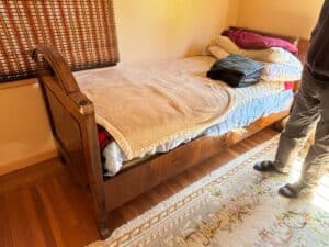 Antique-Wooden-Twin-Bed-Frame-with-Carved-Headboard