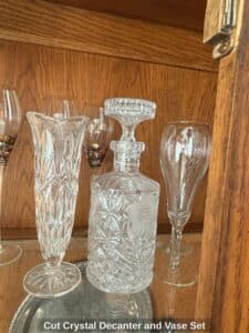 Cut-Crystal-Decanter-and-Vase-Set