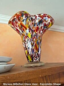 Murano-Millefiori-Glass-Vase-Fazzoletto-Shape