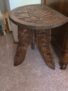 Carved-Wooden-Stool-with-Indigenous-Motif-second-image