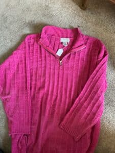 Jennifer-Moore-Collection-Pink-Ribbed-Quarter-Zip-Sweater