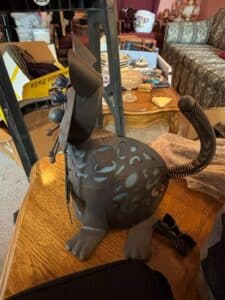 Metal-Cat-Solar-Garden-Light-with-Welcome-Sign-second-image
