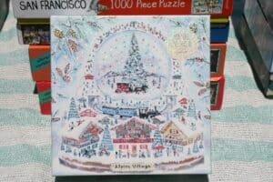 Michael-Storrings-Alpine-Village-Snowglobe-Foil-Puzzle-Piece