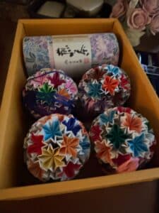 Set-of-Four-Handcrafted-Japanese-Temari-Balls-with-Decorative-Container
