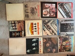 The-Beatles-Vinyl-Record-Collection-Let-It-Be-Red-Album-Blue-Album-Something-New-Help-Meet-The-Beatles