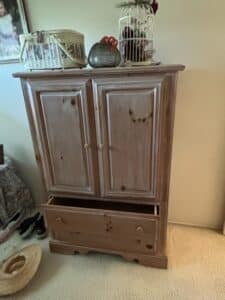 Rustic-Pine-Two-Door-Armoire-with-Drawer