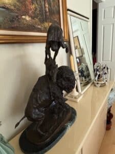 After-Frederic-Remington-The-Buffalo-Horse-Bronze-Sculpture-second-image