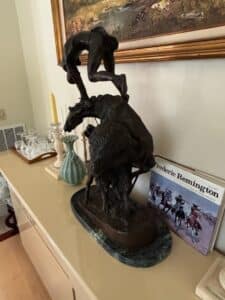 After-Frederic-Remington-The-Buffalo-Horse-Bronze-Sculpture-third-image