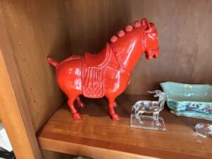 Aldo-Londi-for-Bitossi-Raymor-Red-Ceramic-Roman-Horse-on-Plinth