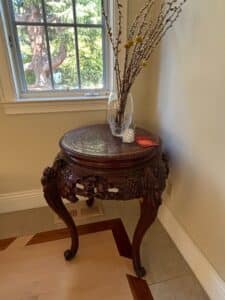 Antique-Chinese-Carved-Rosewood-Plant-Stand-with-Marble-Top