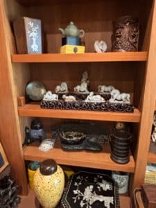 Collection-of-Chinese-Decorative-Arts-and-Scholars-Objects-including-Jade-Carvings-Cloisonn-Vases-and-Mother-of-Pearl-Inlay-Items-second-image