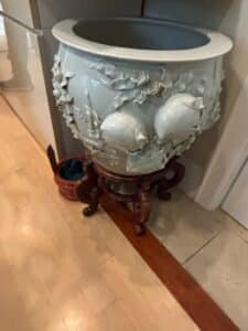 Italian-Majolica-Fruit-Topiary-Urn-and-Matching-Jardiniere