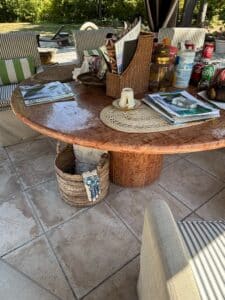 Italian-Rosso-Levanto-Marble-Pedestal-Dining-Table