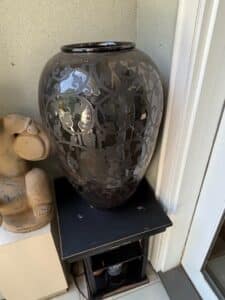 Large-Black-Decorative-Glass-Vase