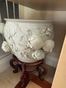 Large-Chinese-Celadon-Glazed-Ceramic-Fish-Bowl-Planter-second-image