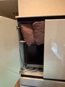 Milo-Baughman-Style-White-Lacquered-Bedroom-Entertainment-Center-third-image