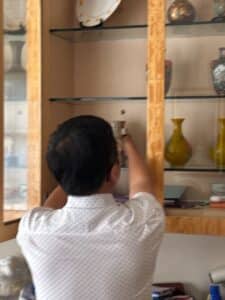 Pair-of-Japanese-Satsuma-Style-Yellow-Ground-Vases-second-image
