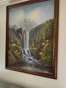 R.-Boren-Mountain-Waterfall-Landscape-Oil-Painting