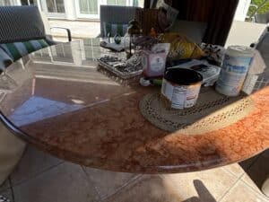 Red-Travertine-Round-Dining-Table-second-image