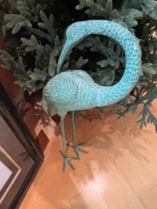Verdigris-Patinated-Bronze-Crane-Garden-Statue