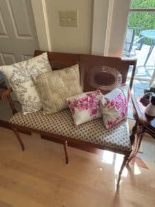 Vintage-Cane-Back-Settee-Bench