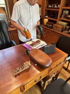 Vintage-Carved-Boxwood-Brush-Rest-and-Lidded-Box