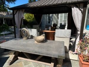 Zinc-Top-Wooden-Trestle-Dining-Table-third-image
