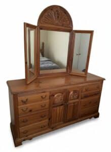 Broyhill-Solid-Knotty-Pine-Triple-Dresser-with-Trifold-Mirror-2